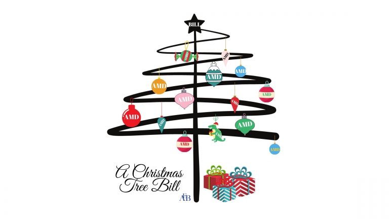 What does it mean to refer to a bill as a christmas tree?